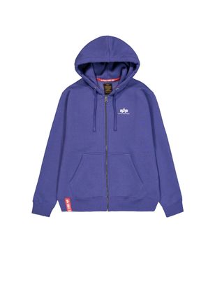 Alpha Industries Hoodie ALPHA INDUSTRIES Basic Zip Hoodie SL, Herren, Gr. XXL, lila (night lila), Obermaterial: 80% Baumwolle, 20% Polyester, regular fit, Sweatshirts 