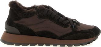 Brunello Cucinelli Black Calfskin Athletic Womens Sneakers