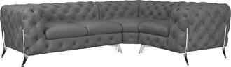 HOME AFFAIRE Chesterfield-Sofa »Amaury L-Form« moderne Chersterfield-Optik, Breite 262 cm, Fussfarbe wählbar