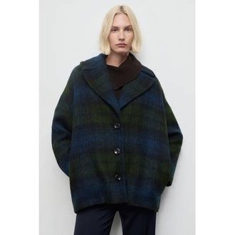 Mango manteljas marineblauw