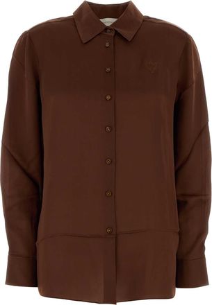 Zimmermann Chocolate Satin Hypnotic Shirt