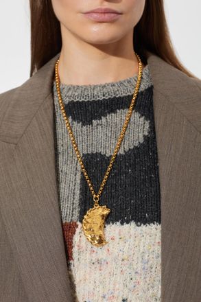 Moschino Necklace With Pendant, Womens, Gold
