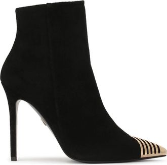 Kazar Zwarte su&egrave;de laarzen met metalen tenen - Dames - Laarzen met Hak - Zwart - 36 EU - Su&egrave;de - Schoenen