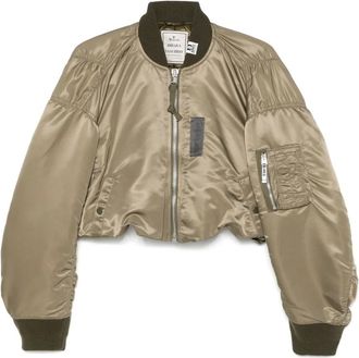 Miharayasuhiro Cropped bomberjack - Groen