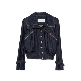 Dries Van Noten High-neck Elasticated-hem Denim Jacket