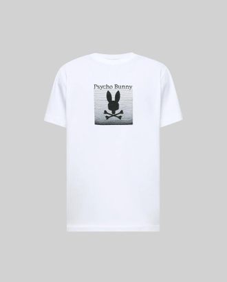 Psycho Bunny Mens Rian Graphic Tee 100 WHITE / XXL