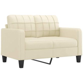 vidaXL Divano a 2 Posti Crema 120 cm in Similpelle - Vidaxl