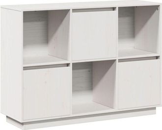 vidaXL Sideboard White 110.5x35x80 cm Solid Wood Pine Vidaxl