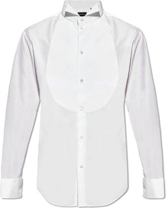 Emporio Armani Katoenen Overhemd - Heren - Zakelijke Overhemden - Wit - S - Katoen - Overhemden