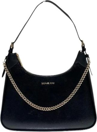 Michael Kors Pre-owned Shoulder Bags, female, Black, Size: ONE SIZE Pre-owned Wilma Leather Shoulder Bag