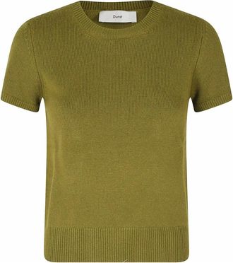 Dunst Top de punto de media manga - Knitwear - Mujer - Verde - M