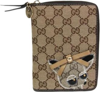 Gucci Pre-owned GG Canvas Chihuahua Bland - Dames - Vintage Accessoires - Beige - ONE Size - Leer - Vintage