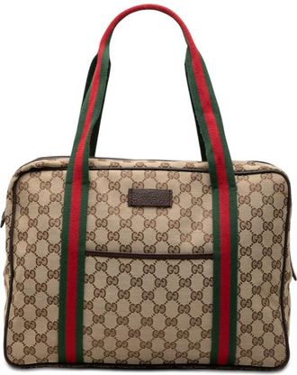 Gucci Pre-owned Gucci GG Canvas Web Business Bag Unisex EKF9UW5FRD4581M6