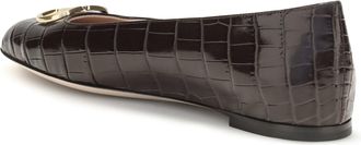 Valentino Garavani Womens Ballerina Flats Oak Brown Nappa Leather Upper: Calf Shoes