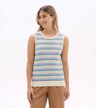 Hatley Kate Sleeveless Tank Top In Blush Stripes