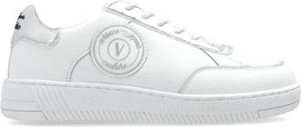 Versace Jeans Couture Sportschoenen met logo - Dames - Sneakers - Wit - 39 EU - Leer - Schoenen