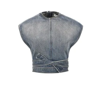 Alaia Denim top Woman 36