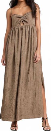 Line & Dot Una Maxi Dress In Olive