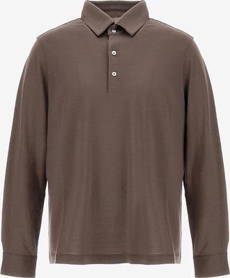 Herno Lang&auml;rmeliges Polohemd aus Wolle Resort