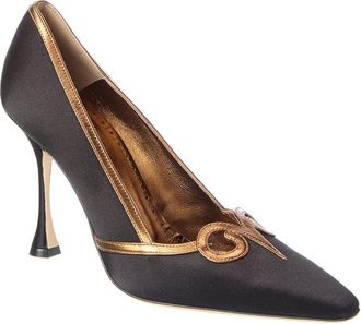 Manolo Blahnik Satin Pump
