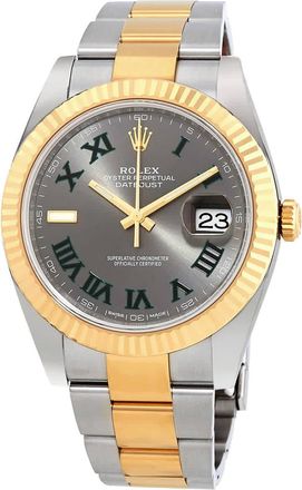 Rolex Datejust 41 Grey Dial Stainless Steel and 18K Yellow Gold mens Watch 126333GYRO