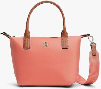 Tommy Hilfiger Womens Monogram Mini Tote Bag - Pink