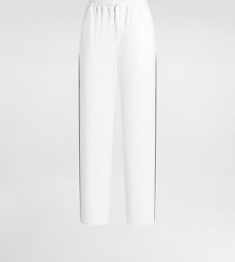 Dolce & Gabbana Structured Fabric Vanity Trousers - Man Pants And Shorts White 44