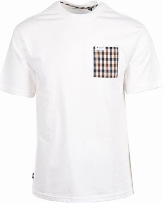 Aquascutum Mens Aquascutum Pocket T-Shirt Old White - Size: 42