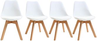 Miliboo Miliboo - Silla De Dise&ntilde;o Blanco Lote De 4 Pauline