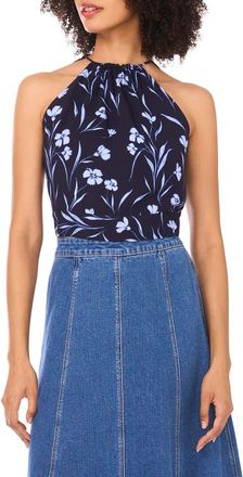 1.State Floral Tie Back Halter Top in Classic Navy at Nordstrom Rack, Size X-Small