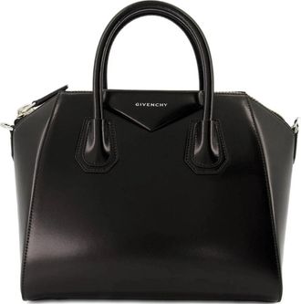 Givenchy Zwarte leren handtas met ritssluiting - Dames - Handtassen - Zwart - ONE Size - Tassen