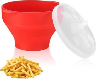 OEM M&aacute;quina Plegable De Silicona Para Hacer Palomitas De Ma&iacute;z Con Tapa, Libre De Bpa Y Sin Aceite, M&aacute;quina Para Hacer Palomitas De Ma&iacute;z Para El Hogar