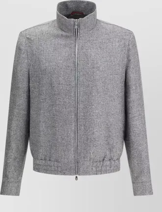 Brunello Cucinelli silk linen wool bomber jacket