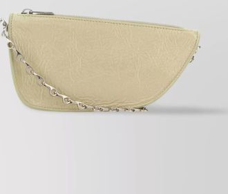 Burberry shield micro leather quilted clutch bag