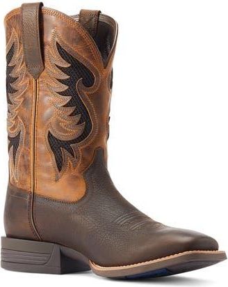 Ariat Cowpuncher Venttek Western Boot in Dark Brown/Mustard at Nordstrom Rack, Size 8.5