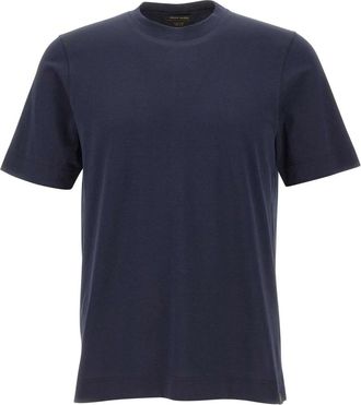 Gran Sasso T-shirt met ronde hals - Heren - T-shirts - Blauw - L - Katoen - Tops
