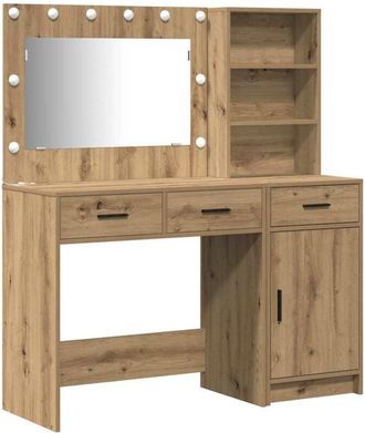 vidaXL Mesa de tocador con cajón 2 pcs Marrón 78.5 x 41 x 135 cm vidaXL