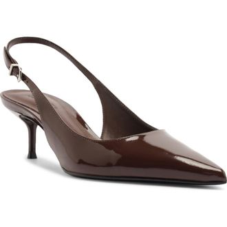 Schutz Paola Mid Slingback Pump in Root Brown at Nordstrom, Size 9.5