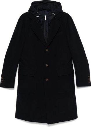 Eleventy Navy Blauw Wol Paneljas - Heren - Parka Jassen - Blauw - 2XL - Wol - Jassen