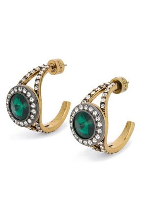 Kurt Geiger Octavia Hoop Earrings in Green at Nordstrom