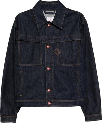 Casablanca Giacca denim con ricamo logo - Blu