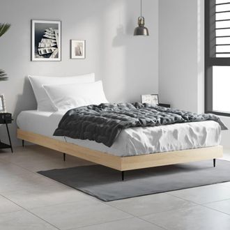 vidaXL Estructura De Cama Sin Colch&oacute;n Madera Roble Sonoma 90x190 Cm Vidaxl
