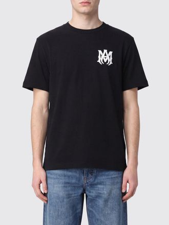 Amiri T-shirt relaxed fit in cotone con spalle scese e logo