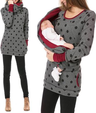 Generic Pregnancy Cute Tops Breastfeeding Graphic 2025 Postpartum Outfits for Women Nursing Crew Neck Workout Breast Feeding Jumpers for Women uk