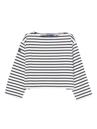 Polo Ralph Lauren striped-pattern sweatshirt - women - Cotton - S - White
