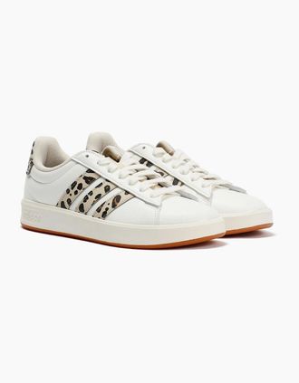 adidas Womens Adidas Grand Court 3.0 Womens Cream/Leopard Trainers - Size: UK 6 / eu 39.5 / us 7.5