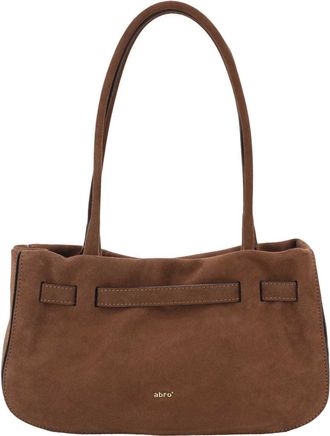 Abro Leather Suede Shoulder Bag Jill Wood brown