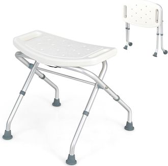 OEM Taburete De Ducha Antideslizante, Altura Ajustable De 49 A 52,5 Cm, Silla De Ducha/ba&ntilde;era Plegable De Aluminio Con Reposabrazos, Asiento De Ducha Para