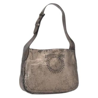 Ferragamo Pre-owned Shoulder Bags, female, Gray, Size: ONE SIZE Pre-owned Shoulder Bag