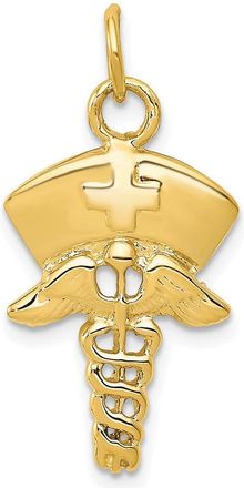 Diamond2Deal 14k Yellow Gold Nurse Symbol Charm